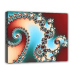 Fractal Spiral Art Math Abstract Canvas 14  x 11  (Stretched)