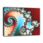 Fractal Spiral Art Math Abstract Canvas 16  x 12  (Stretched)