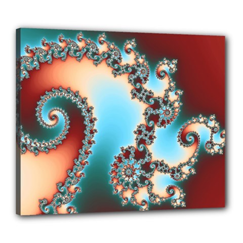 Fractal Spiral Art Math Abstract Canvas 24  x 20  (Stretched) from ArtsNow.com