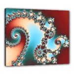 Fractal Spiral Art Math Abstract Canvas 24  x 20  (Stretched)