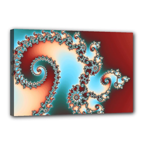 Fractal Spiral Art Math Abstract Canvas 18  x 12  (Stretched) from ArtsNow.com