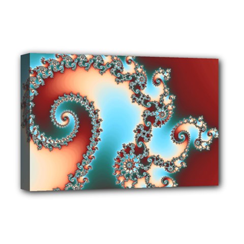 Fractal Spiral Art Math Abstract Deluxe Canvas 18  x 12  (Stretched) from ArtsNow.com