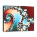 Fractal Spiral Art Math Abstract Deluxe Canvas 20  x 16  (Stretched)