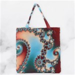 Fractal Spiral Art Math Abstract Grocery Tote Bag