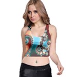 Fractal Spiral Art Math Abstract Racer Back Crop Top