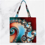 Fractal Spiral Art Math Abstract Zipper Grocery Tote Bag