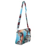 Fractal Spiral Art Math Abstract Shoulder Bag with Back Zipper