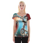 Fractal Spiral Art Math Abstract Cap Sleeve Top