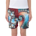 Fractal Spiral Art Math Abstract Women s Basketball Shorts