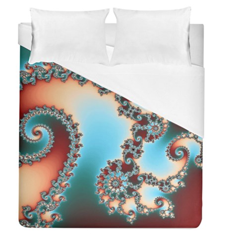 Fractal Spiral Art Math Abstract Duvet Cover (Queen Size) from ArtsNow.com