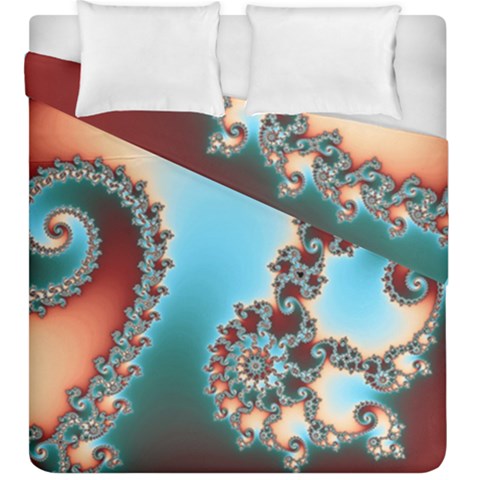 Fractal Spiral Art Math Abstract Duvet Cover Double Side (King Size) from ArtsNow.com