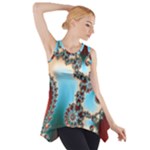 Fractal Spiral Art Math Abstract Side Drop Tank Tunic