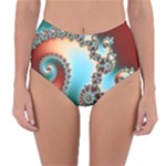 Fractal Spiral Art Math Abstract Reversible High-Waist Bikini Bottoms