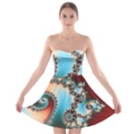 Fractal Spiral Art Math Abstract Strapless Bra Top Dress