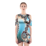 Fractal Spiral Art Math Abstract Shoulder Cutout One Piece Dress