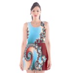 Fractal Spiral Art Math Abstract Scoop Neck Skater Dress