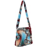 Fractal Spiral Art Math Abstract Zipper Messenger Bag