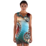 Fractal Spiral Art Math Abstract Wrap Front Bodycon Dress