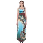 Fractal Spiral Art Math Abstract Empire Waist Maxi Dress