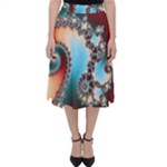 Fractal Spiral Art Math Abstract Classic Midi Skirt