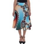 Fractal Spiral Art Math Abstract Perfect Length Midi Skirt