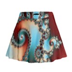 Fractal Spiral Art Math Abstract Mini Flare Skirt