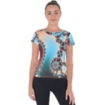 Fractal Spiral Art Math Abstract Short Sleeve Sports Top 