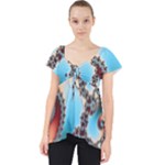 Fractal Spiral Art Math Abstract Lace Front Dolly Top