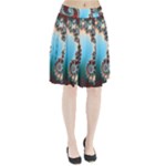 Fractal Spiral Art Math Abstract Pleated Skirt