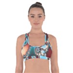 Fractal Spiral Art Math Abstract Cross Back Sports Bra