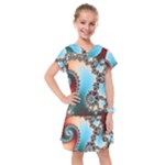 Fractal Spiral Art Math Abstract Kids  Drop Waist Dress