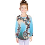 Fractal Spiral Art Math Abstract Kids  Long Sleeve Tee