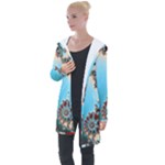 Fractal Spiral Art Math Abstract Longline Hooded Cardigan