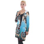 Fractal Spiral Art Math Abstract Hooded Pocket Cardigan