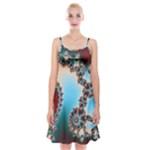 Fractal Spiral Art Math Abstract Spaghetti Strap Velvet Dress