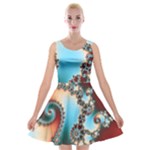 Fractal Spiral Art Math Abstract Velvet Skater Dress