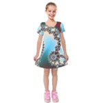 Fractal Spiral Art Math Abstract Kids  Short Sleeve Velvet Dress