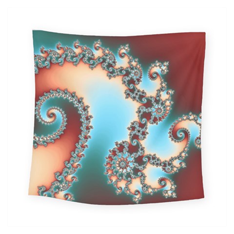 Fractal Spiral Art Math Abstract Square Tapestry (Small) from ArtsNow.com