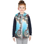 Fractal Spiral Art Math Abstract Kids  Hooded Puffer Vest