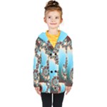 Fractal Spiral Art Math Abstract Kids  Double Breasted Button Coat