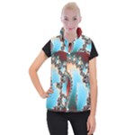 Fractal Spiral Art Math Abstract Women s Button Up Vest