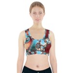 Fractal Spiral Art Math Abstract Sports Bra With Pocket