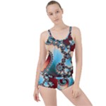 Fractal Spiral Art Math Abstract Boyleg Tankini Set 