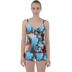 Fractal Spiral Art Math Abstract Tie Front Two Piece Tankini