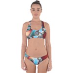 Fractal Spiral Art Math Abstract Cross Back Hipster Bikini Set