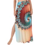 Fractal Spiral Art Math Abstract Maxi Chiffon Tie-Up Sarong