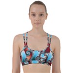 Fractal Spiral Art Math Abstract Line Them Up Sports Bra