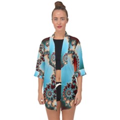 Open Front Chiffon Kimono 