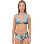 Fractal Spiral Art Math Abstract Double Strap Halter Bikini Set