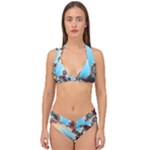 Fractal Spiral Art Math Abstract Double Strap Halter Bikini Set